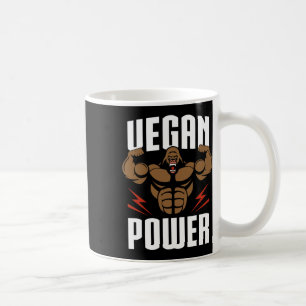 Mug Vegan Power - Exercice Gorilla Et Gym Bodybuilding