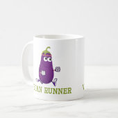 Mug Vegan Runner Eggplant (Devant gauche)