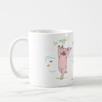 Mug vegan, varken, koe en schapen: Be veggie! Koffiemok