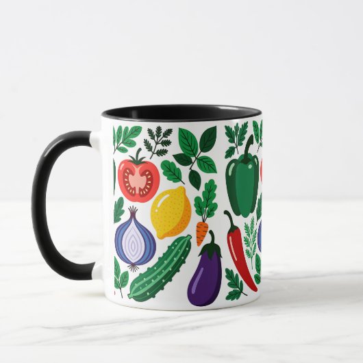 Mug Vegetable pattern (Gauche)