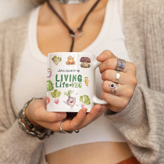 Mug Végétal personnalisé Vie Vivante sur le cadeau Veg