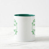 Mug Végétalien à Base de Plantes Vert et Blanc (Centre)