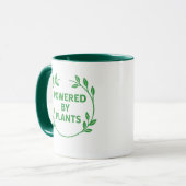 Mug Végétalien à Base de Plantes Vert et Blanc (Devant gauche)