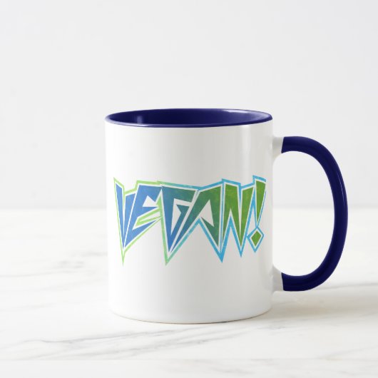 Mug Végétalien de bleu de balancier (Droite)
