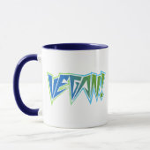 Mug Végétalien de bleu de balancier (Gauche)