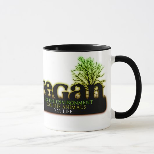 Mug Végétalien pendant la vie (Droite)