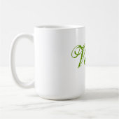Mug Végétalien. Vert. Slogan. Coutume (Gauche)