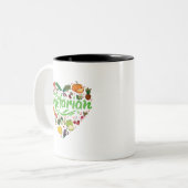 Mug végétarien en forme de coeur (Devant gauche)