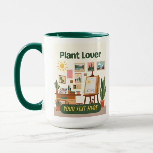 Mug Végétation personnalisée et conception d'espace de (Gauche)