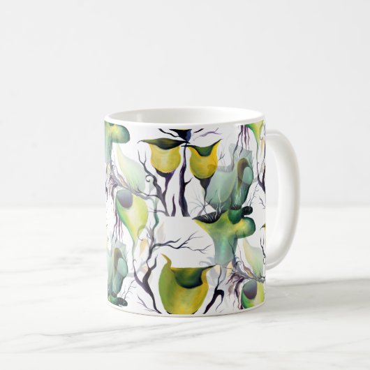 Mug Végétation tropicale Fairyland Plantes d'aquarelle (Devant droit)