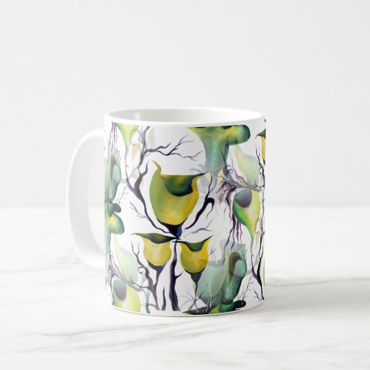 Mug Végétation tropicale Fairyland Plantes d'aquarelle (Devant gauche)