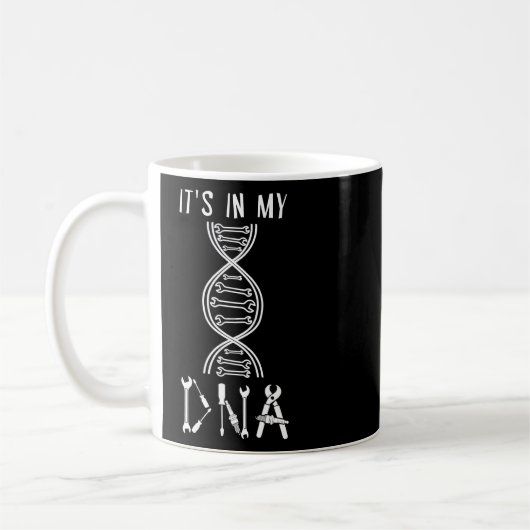 Mug Véhicule Mécanique Diesel Fixant Son Dans Mon Dna  (Gauche)