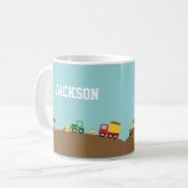 Mug Véhicules de construction mignons pour garçons (Devant gauche)
