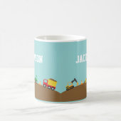 Mug Véhicules de construction mignons pour garçons (Centre)