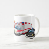 Mug Véhicules de police, d'ambulance et de pompiers. (Devant droit)