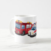 Mug Véhicules de police, d'ambulance et de pompiers. (Devant gauche)
