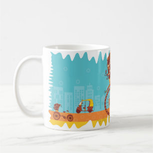 Mug Véhicules indiens uniques - Rickshaw de cycle