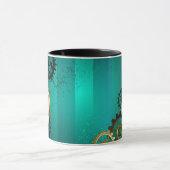 Mug Veille bijoux Steampunk sur un Arrière - plan vert (Centre)