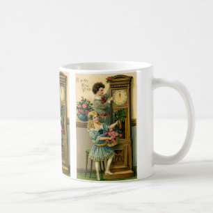 Mug Veille du Nouvel An Victorien Enfants et Horloge V