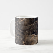 Mug Veines dorées en marbre foncé Brown (Devant gauche)