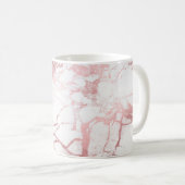 Mug Veines rosées et dorées PixDezines MARBRE BLANC+FA (Devant droit)