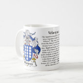 Mug Velasquez, l'origine, la signification et la crête (Devant gauche)