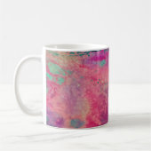 Mug “Vélin Éthéré” – Abstrait Bleu Sarcelle Rose (Gauche)