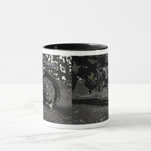 Mug Vélo à sec (noir et blanc) (Centre)