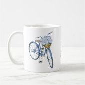 Mug Vélo avec Hydrangea Panier Fleur Lover céramique (Gauche)