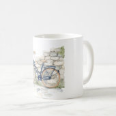 Mug Vélo bicyclette bleue (Devant droit)