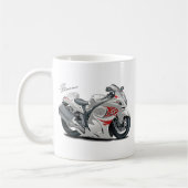 Mug Vélo Blanc-Rouge de Hayabusa (Gauche)