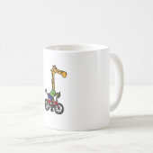Mug Vélo cool Giraffe équitation (Devant droit)