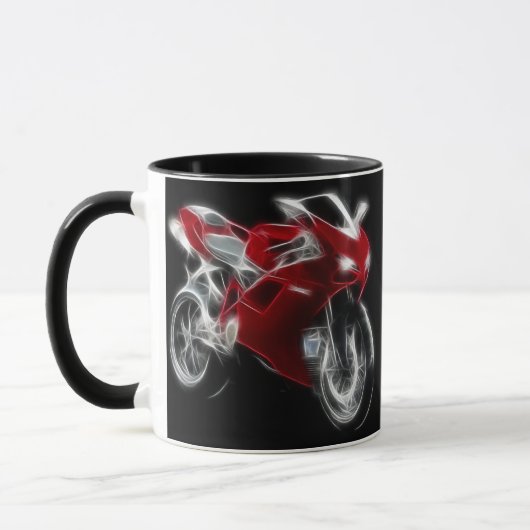 Mug Vélo de sport emballant la moto (Gauche)