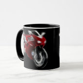 Mug Vélo de sport emballant la moto (Devant gauche)