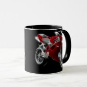 Mug Vélo de sport emballant la moto (Devant droit)
