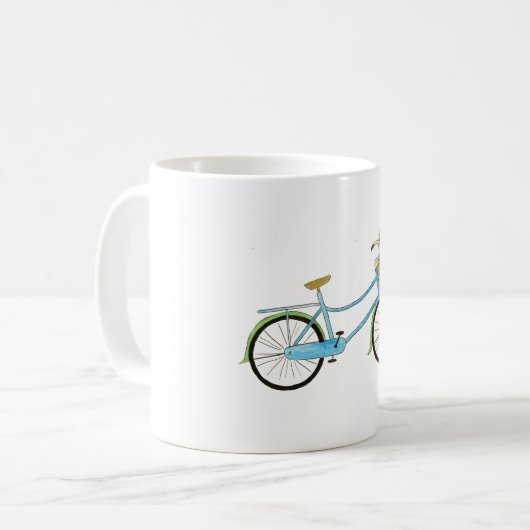 Mug Vélo et fleurs (Devant gauche)
