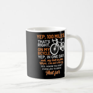 Mug Vélo Faq Yep 100 Miles Triathlon Descente Cycle