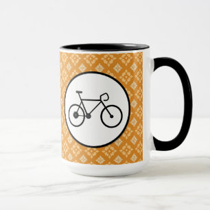 Mug Vélo Fixie Vélo Fixe sur Motif orange