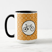 Mug Vélo Fixie Vélo Fixe sur Motif orange (Gauche)