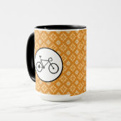 Mug Vélo Fixie Vélo Fixe sur Motif orange (Devant gauche)