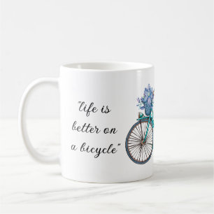 Mug Vélo Floral Aquarelle Design Boho Chic