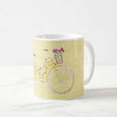 Mug Vélo Jaune Aquarelle (Devant droit)