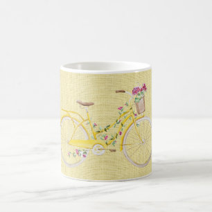 Mug Vélo Jaune Aquarelle