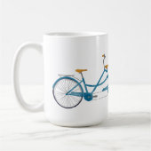 Mug Vélo pour deux aquarelles Vélo et Noms (Gauche)