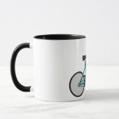 Mug Vélo Rétro Simple Bleu Bicyclette (Gauche)