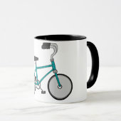 Mug Vélo Rétro Simple Bleu Bicyclette (Devant droit)