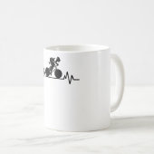 Mug Vélo Road Vélo Heartbeat Design Vélo Cadeau (Devant droit)