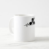 Mug Vélo Road Vélo Heartbeat Design Vélo Cadeau (Devant gauche)