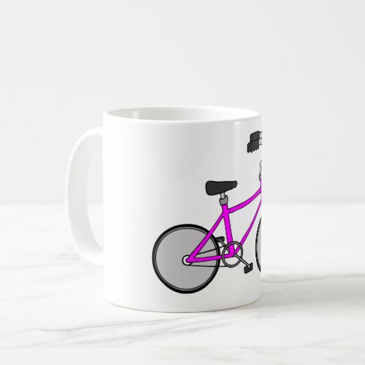 Mug Vélo rose (Devant gauche)