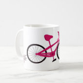 Mug Vélo Rose Avec Ruban Rose (Devant gauche)